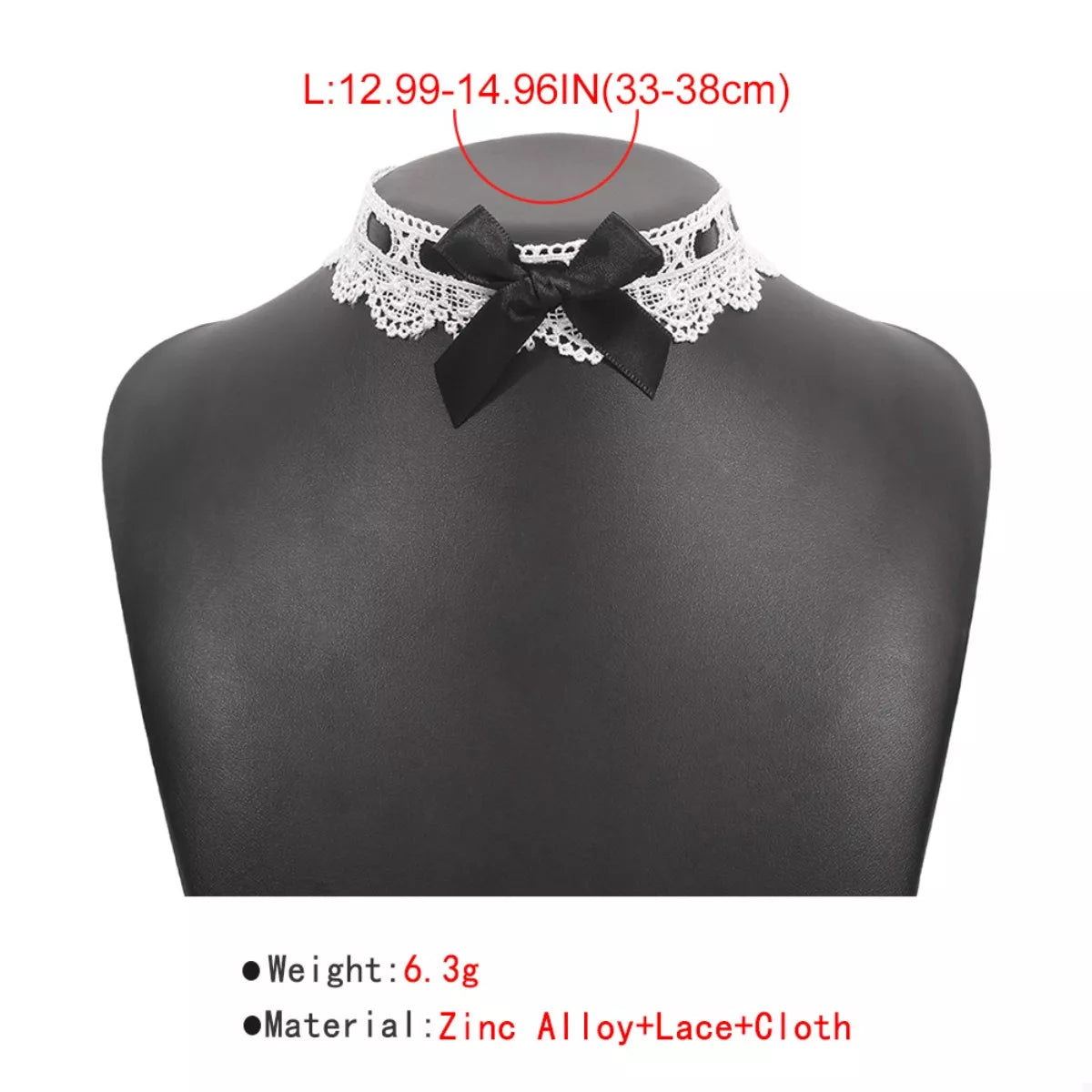 Lace Bow Choker Necklace OutfitFlow
