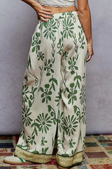 POL Floral Printed Woven Wide Leg Drawstring Pants OutfitFlow