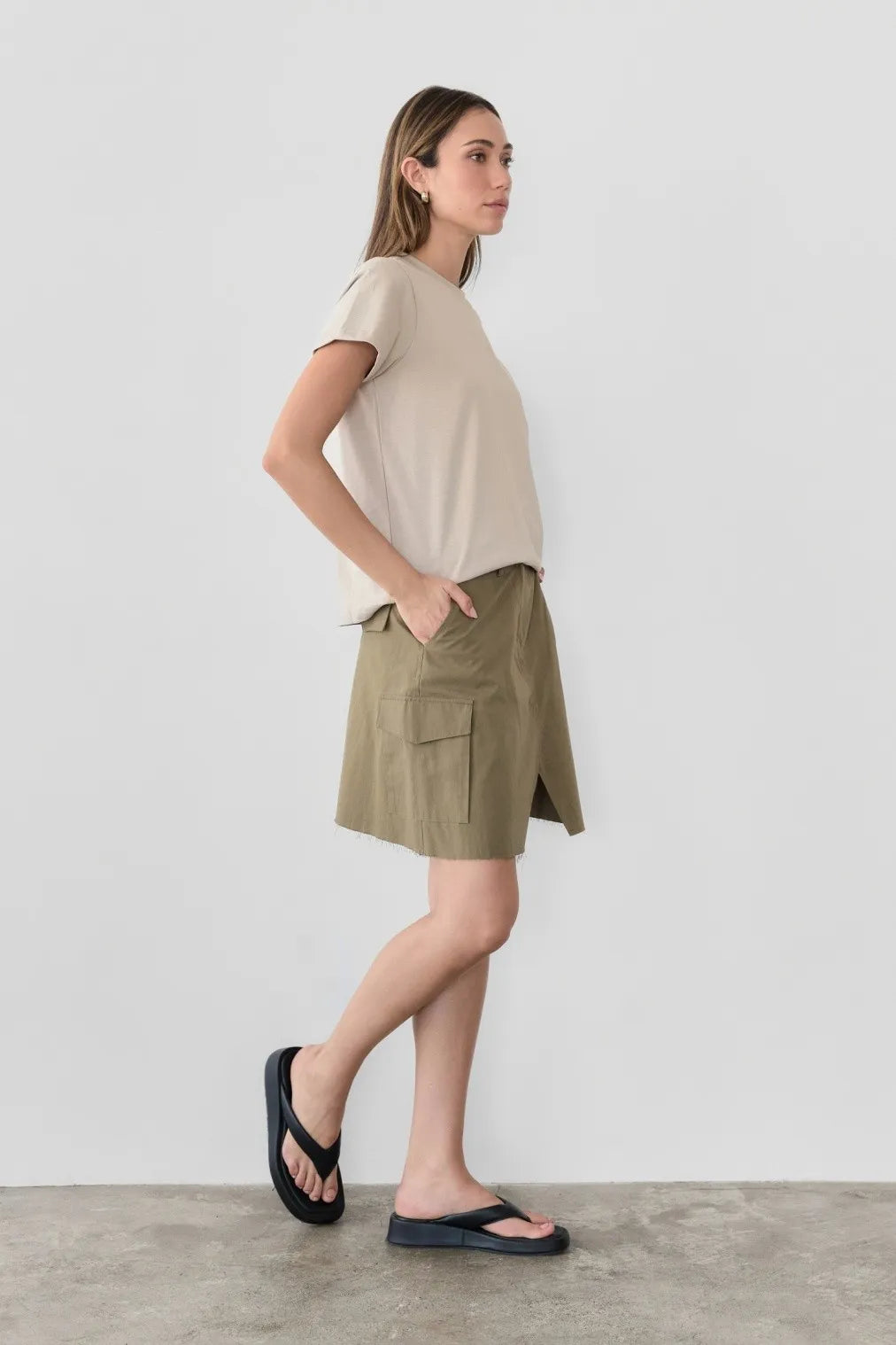 POL Slit Skirt with Pockets OutfitFlow
