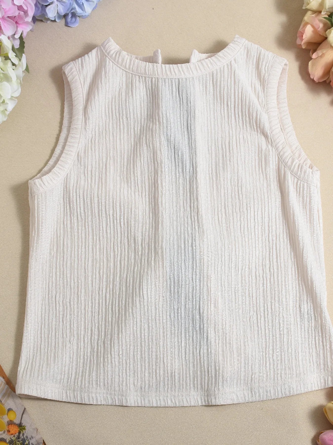 Bow Back Ribbed Tank Top OutfitFlow