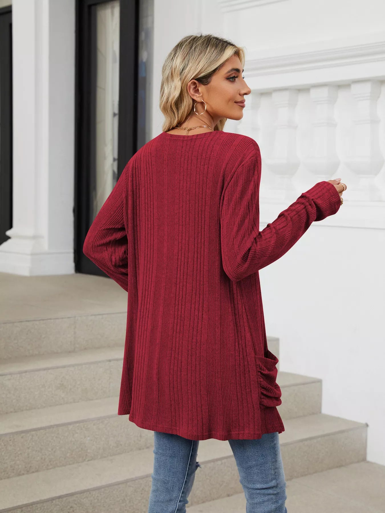 Open Front Long Cardigan OutfitFlow