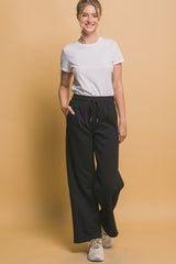 Outfit Flow - Love Tree Drawstring Wide Leg Sweatpants with Pockets