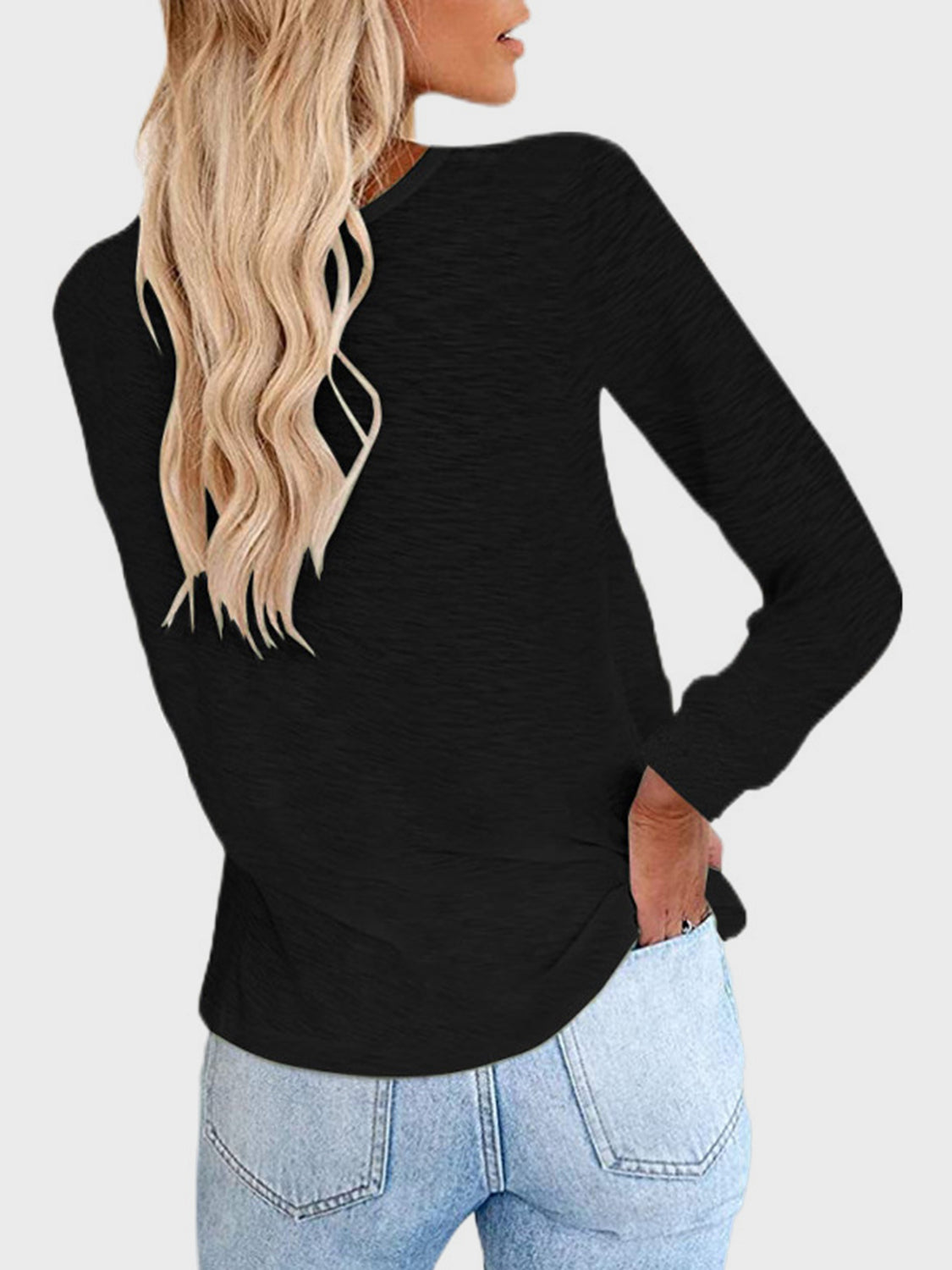 Outfit Flow - Full Size Round Neck Long Sleeve T-Shirt