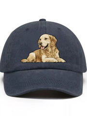 Dog Washed Adjustable Baseball Cap Navy Blue One Size OutfitFlow