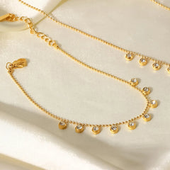 Zircon 18K Gold-Plated Stainless Steel Bracelet OutfitFlow