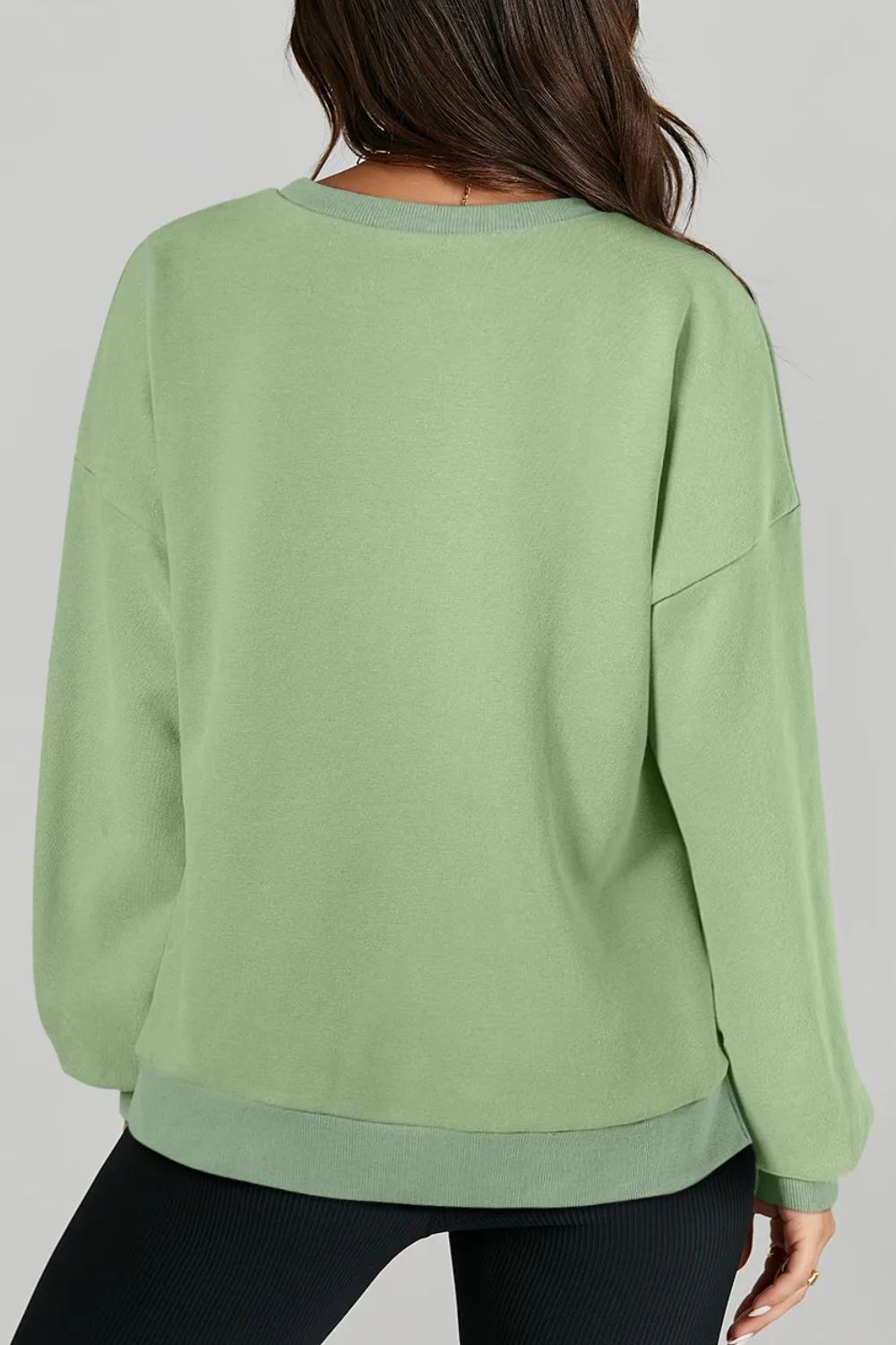 Outfit Flow - Round Neck Long Sleeve Sweatshirt