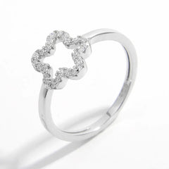 925 Sterling Silver Inlaid Zircon Ring OutfitFlow
