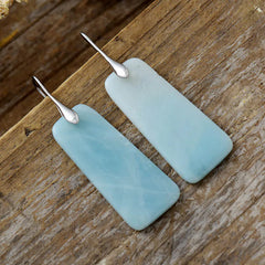 Natural Stone Geometric Shape Earrings OutfitFlow