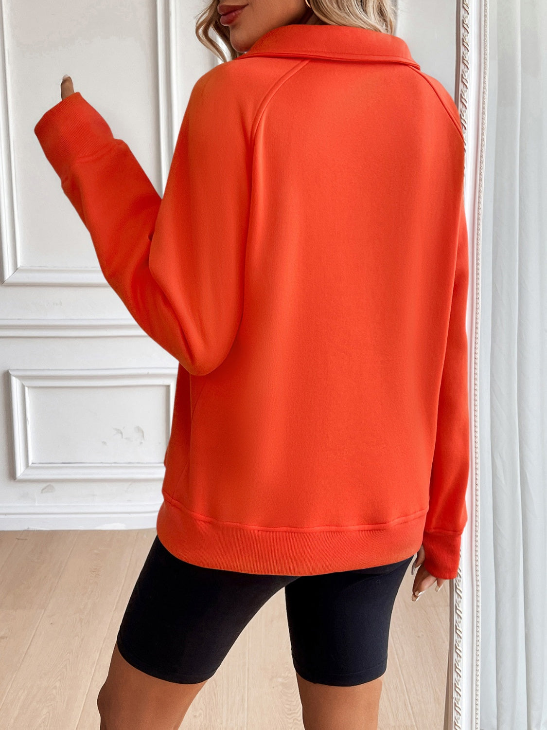 Outfit Flow - Ivy Lane Half Zip Raglan Sleeve Sweatshirt