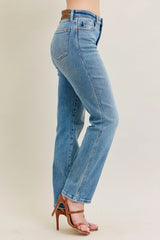 Judy Blue Full Size Hw Vintage Straight Jeans Plus Size OutfitFlow