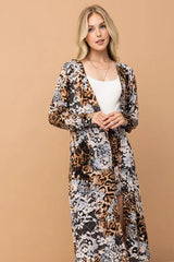 And The Why Animal Print Kimono and Shorts Set OutfitFlow