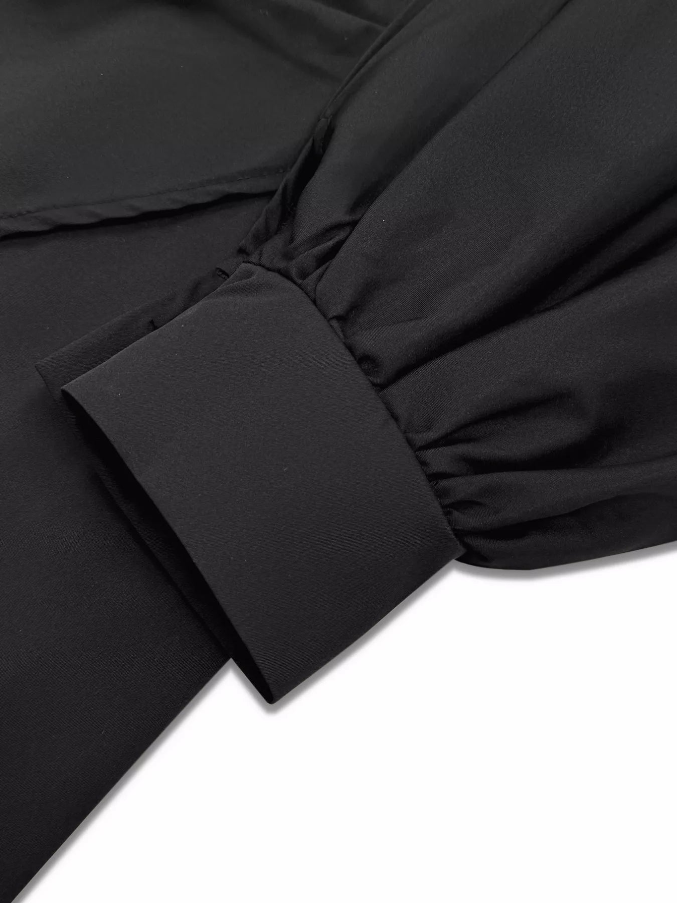 Plus Size Surplice Long Sleeve Wrap Mini Dress Trendsi