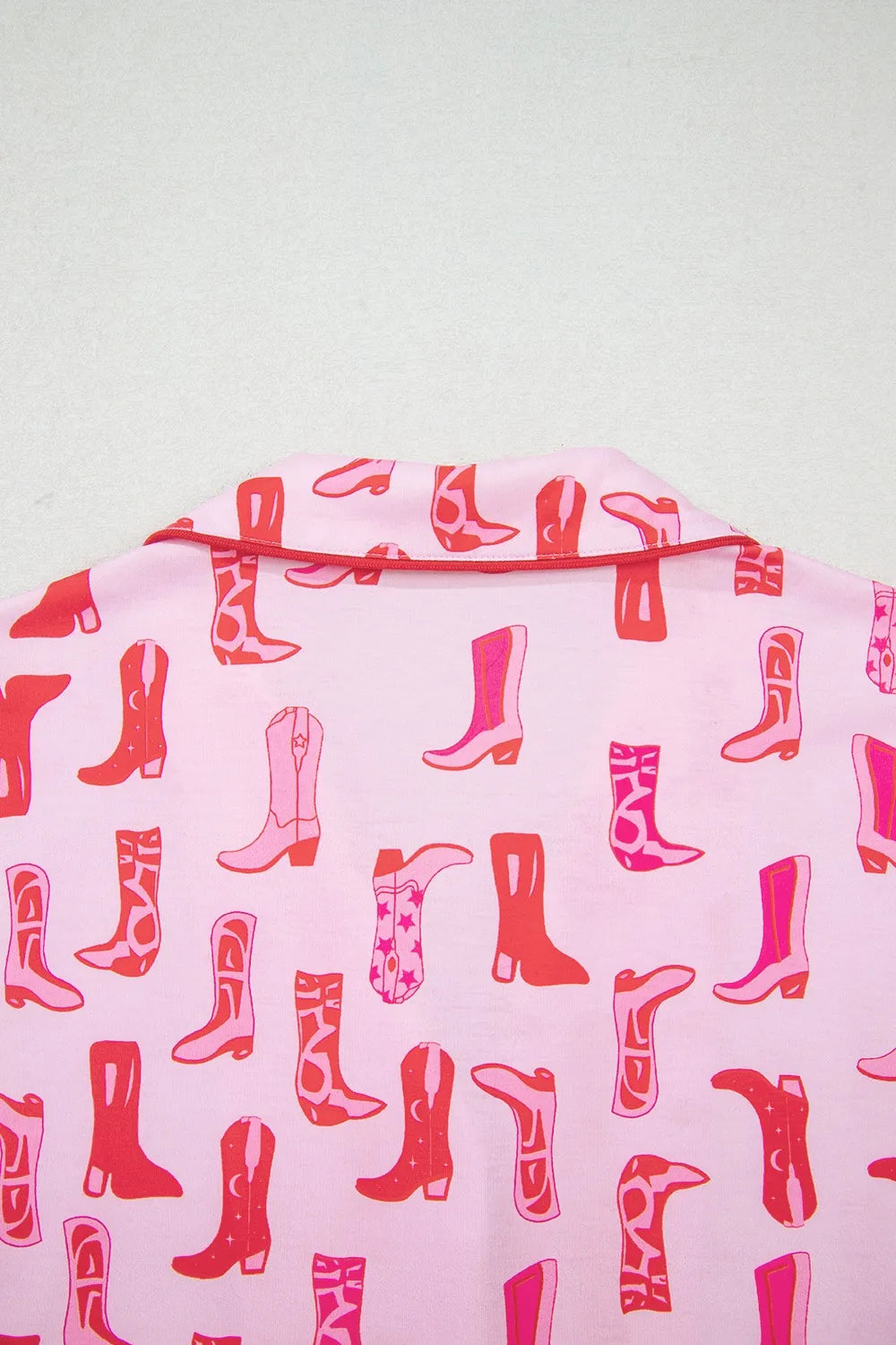 Cowgirl Boots Printed Shirt and Shorts Set OutfitFlow