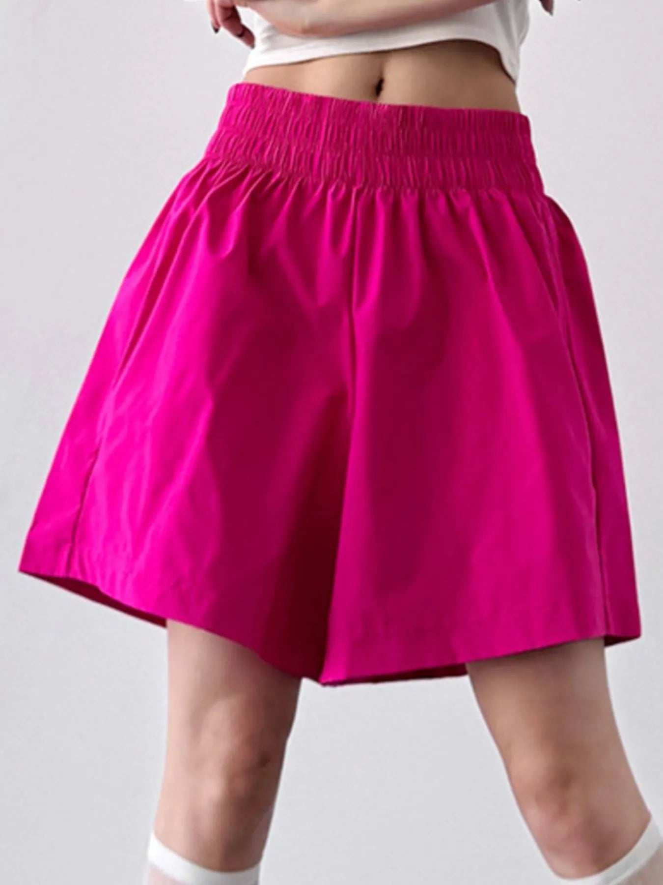 Smocked Wide-Leg Shorts OutfitFlow