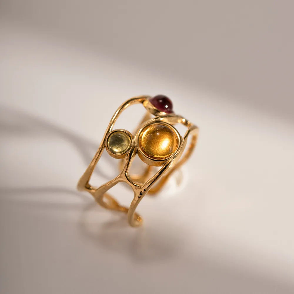 18K Gold-Plated Resin Ring OutfitFlow