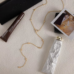 18K Gold-Plated Zircon Chain Necklace OutfitFlow