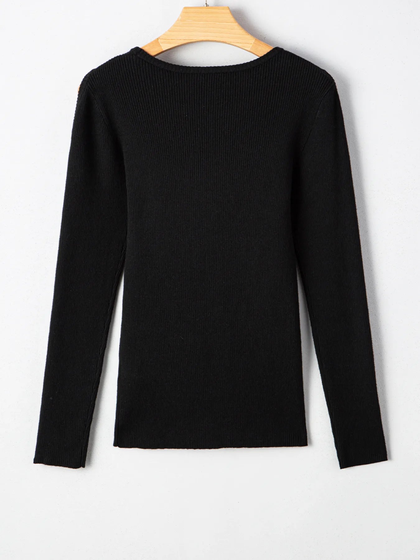Ribbed Knit Cold Shoulder Sweater OutfitFlow