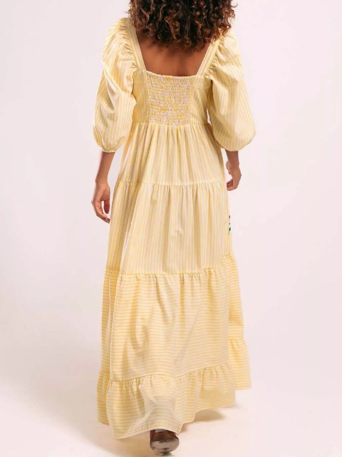 Square Neck Tiered Maxi Dress OutfitFlow