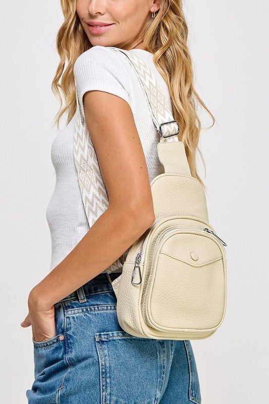 Outfit Flow - Fame Textured PU Leather Sling Bag