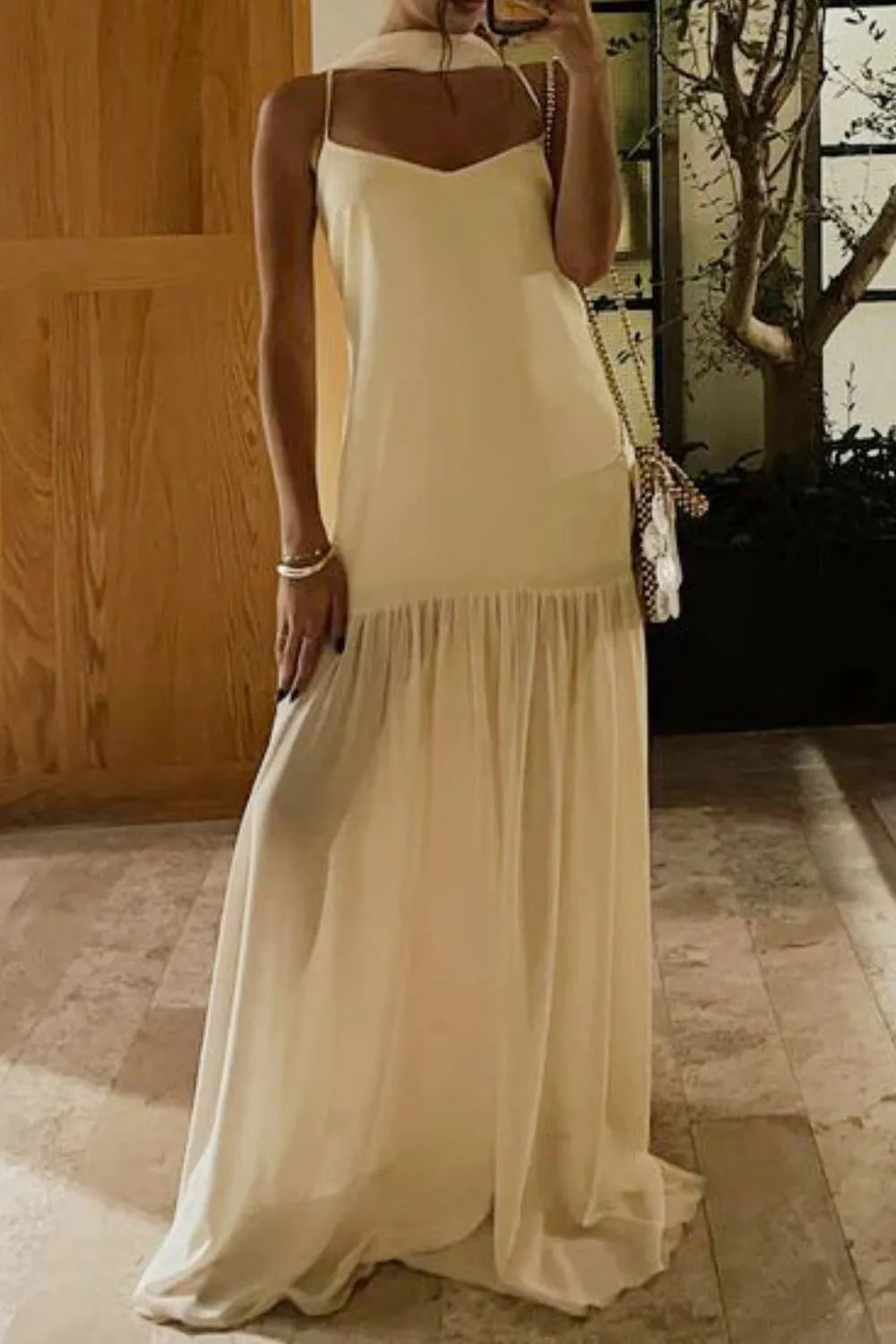 Adjustable Strap Maxi Cami Dress OutfitFlow