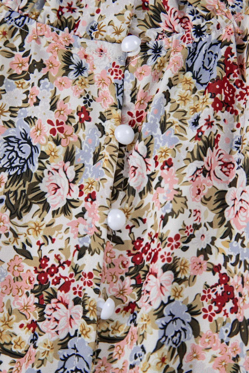 Floral Print Ruffle Cap Sleeve Blouse OutfitFlow