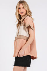 Mittoshop Mineral Washed Half Button Polo Top OutfitFlow