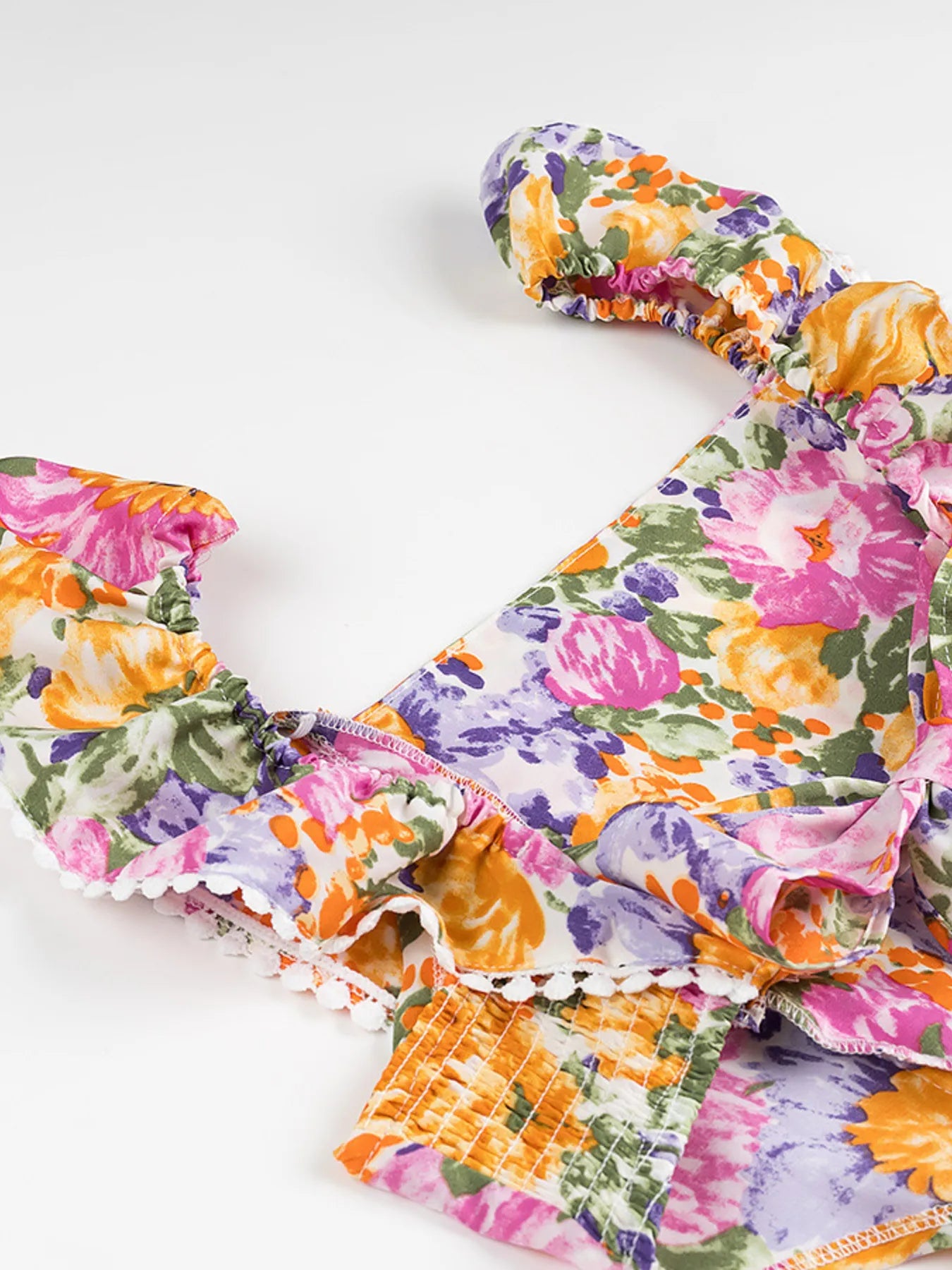 Floral Print Ruffled Hem Dress OutfitFlow