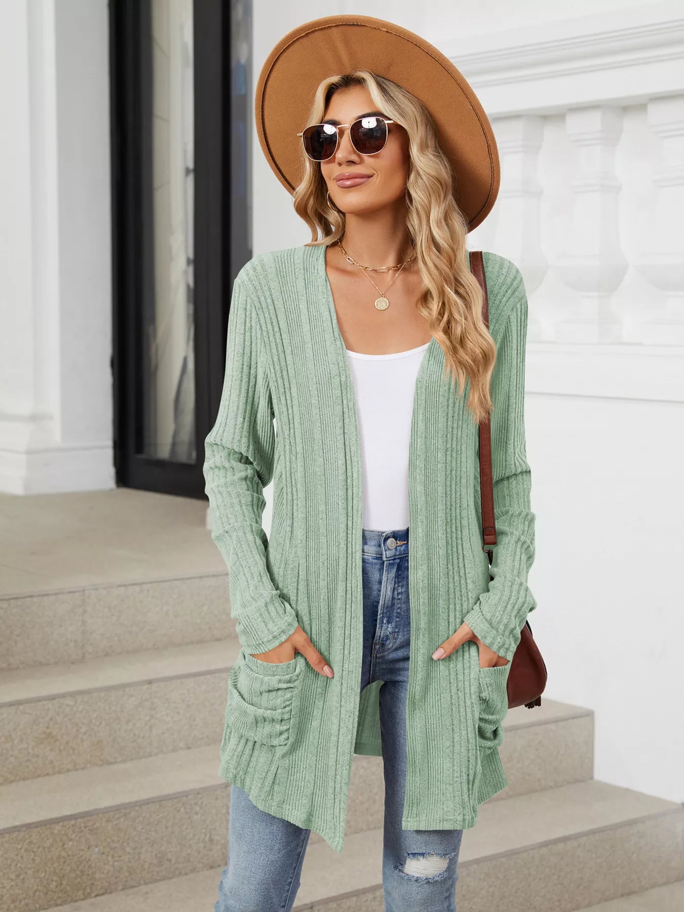 Open Front Long Cardigan OutfitFlow