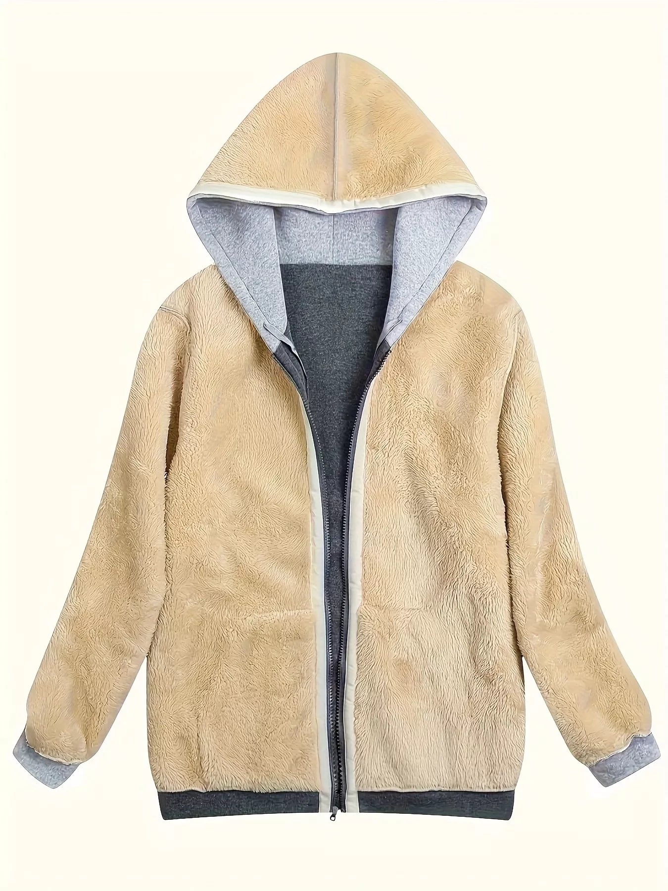 Sherpa Lined Zip-Up Hoodie OutfitFlow