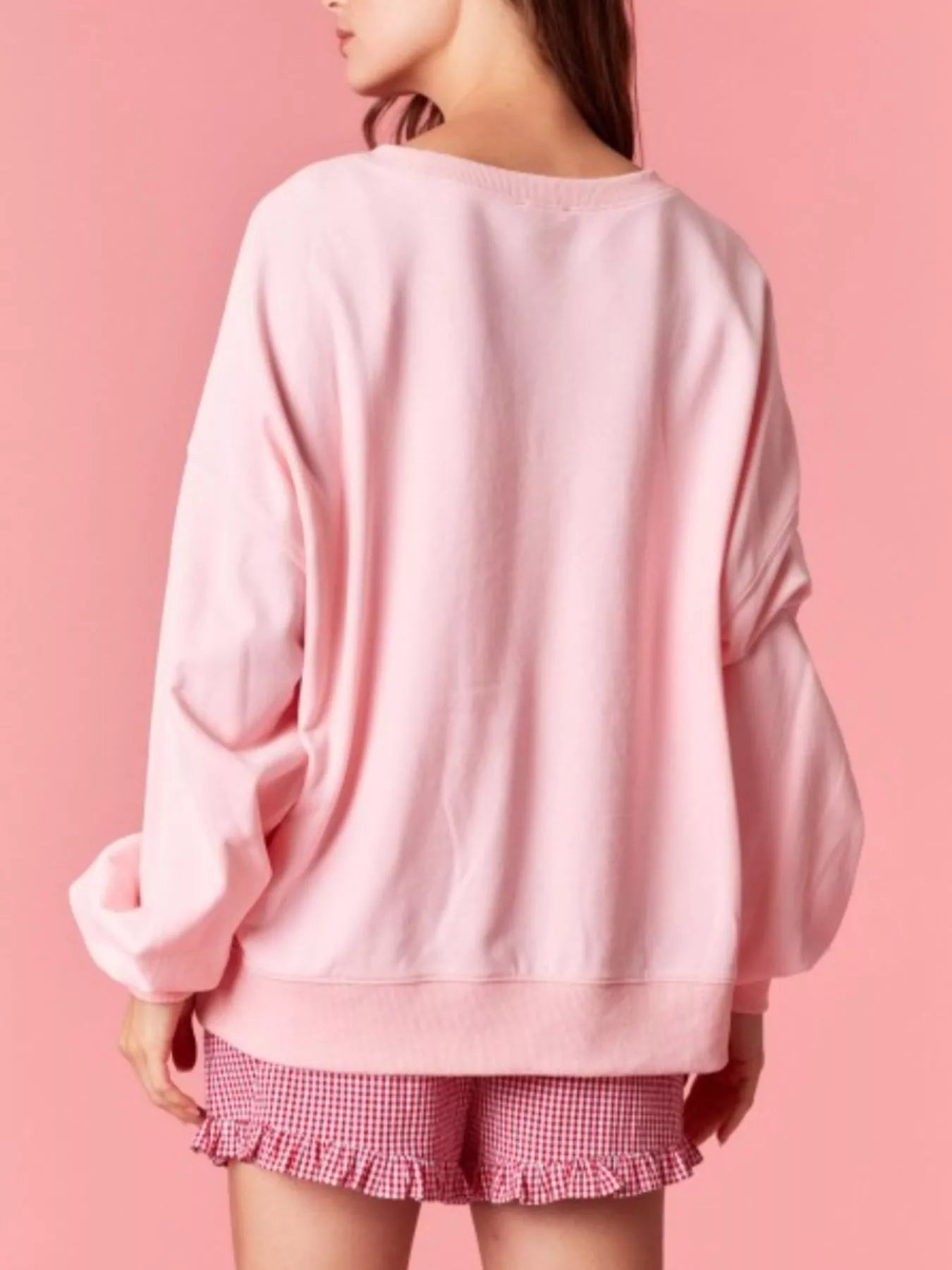 Bow Crew Neck Sweatshirt OutfitFlow