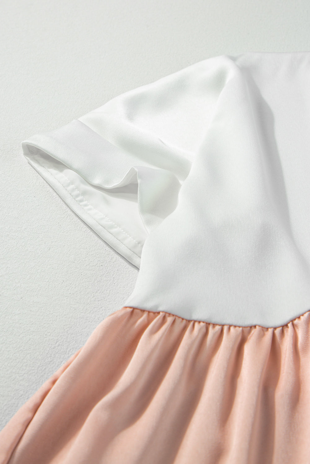 Color Block Short Sleeve Mini Dress OutfitFlow