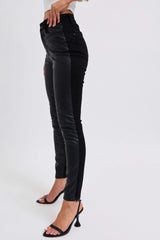 Judy Blue Plus Size HW Faux Leather Skinny Pants OutfitFlow