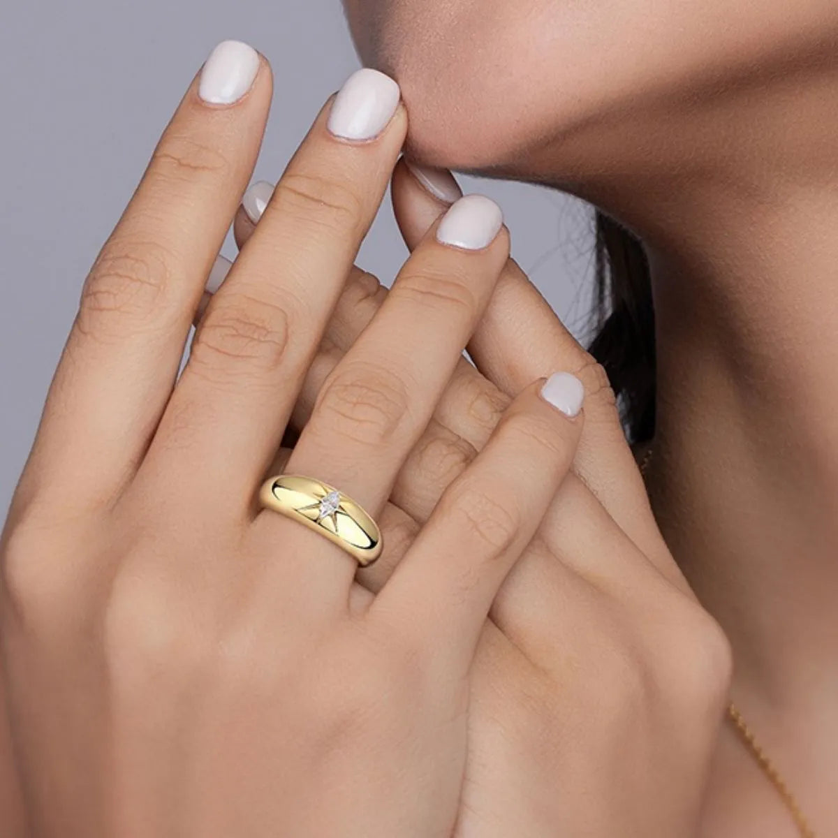 925 Sterling Silver Moissanite Ring OutfitFlow