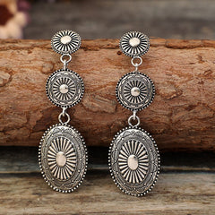 Vintage Alloy Dangle Earrings OutfitFlow
