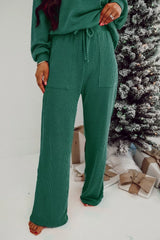 Jolly Christmas Top and Drawstring Pants Set OutfitFlow