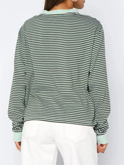 Striped Oversized Round Neck Sweatshirt OutfitFlow