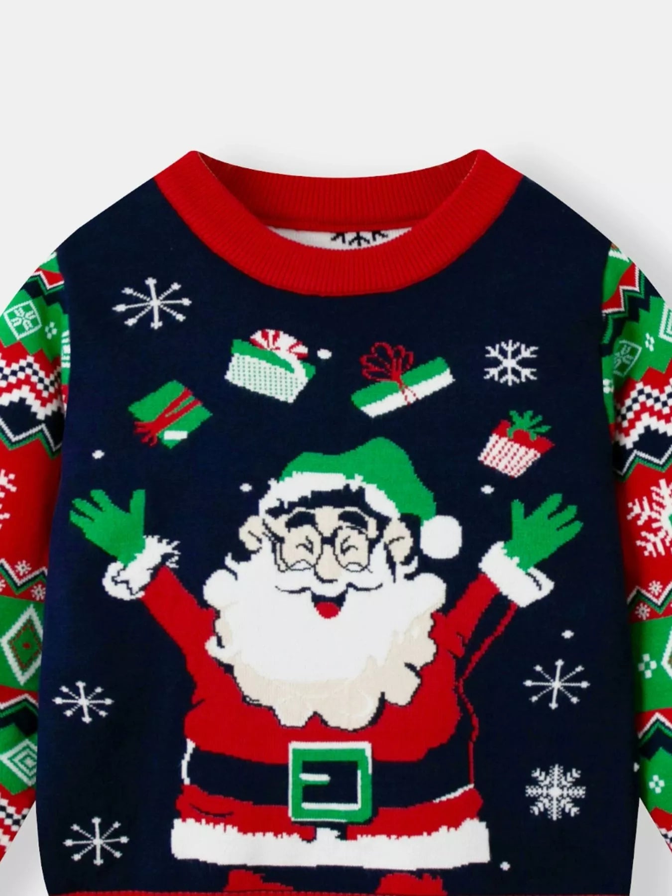 Children's Christmas Tree Round Neck Sweater OutfitFlow