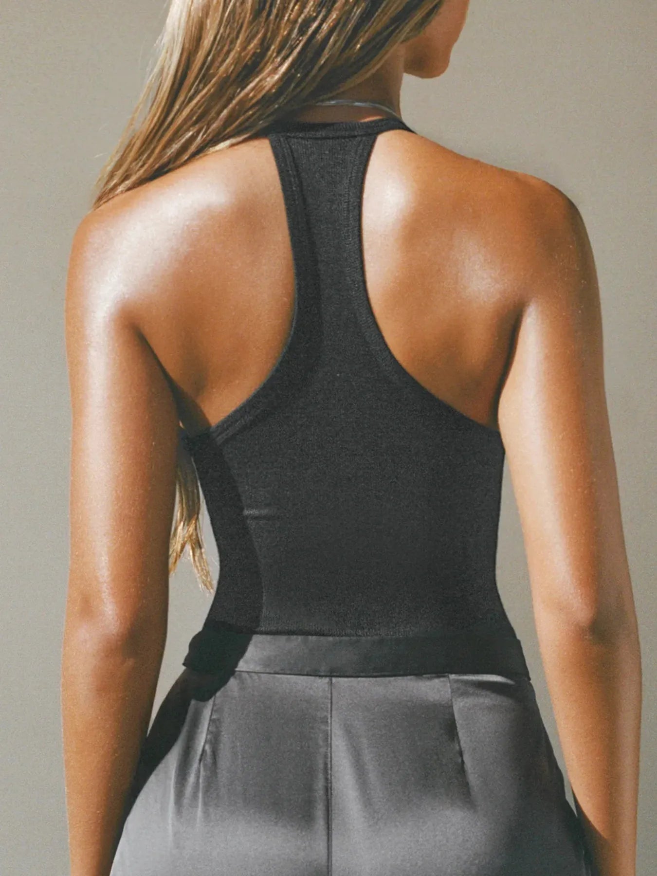 Cutout Halter Neck Cami OutfitFlow