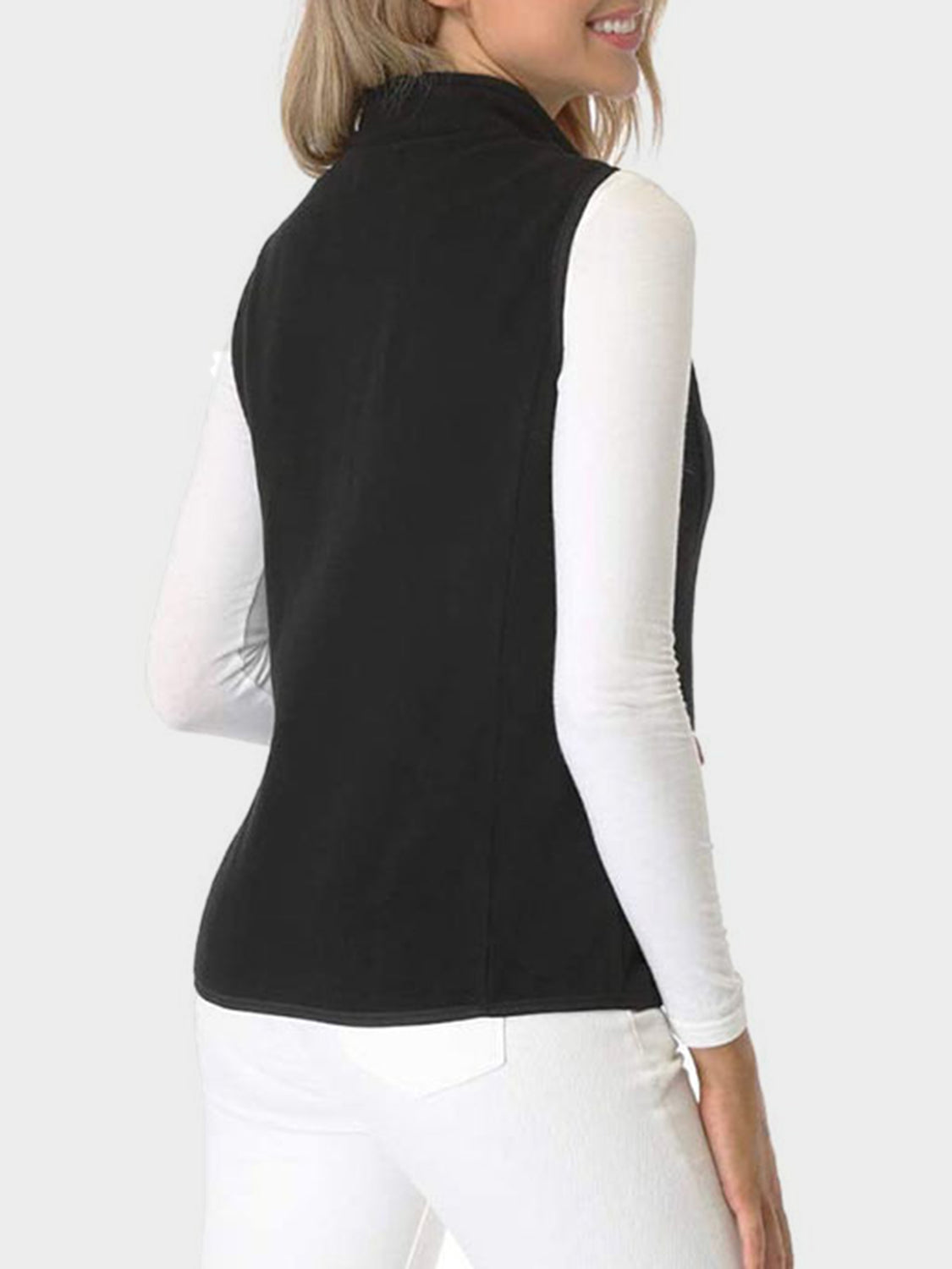 Outfit Flow - Zip Up Turtleneck Vest with Pockets