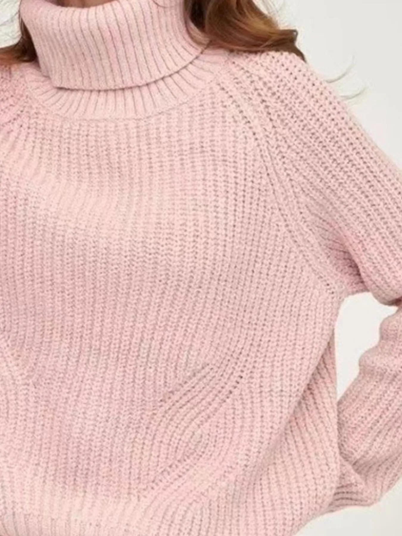 Turtleneck Long Sleeve Sweater OutfitFlow