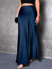 Satin High Waist Maxi Skirt OutfitFlow