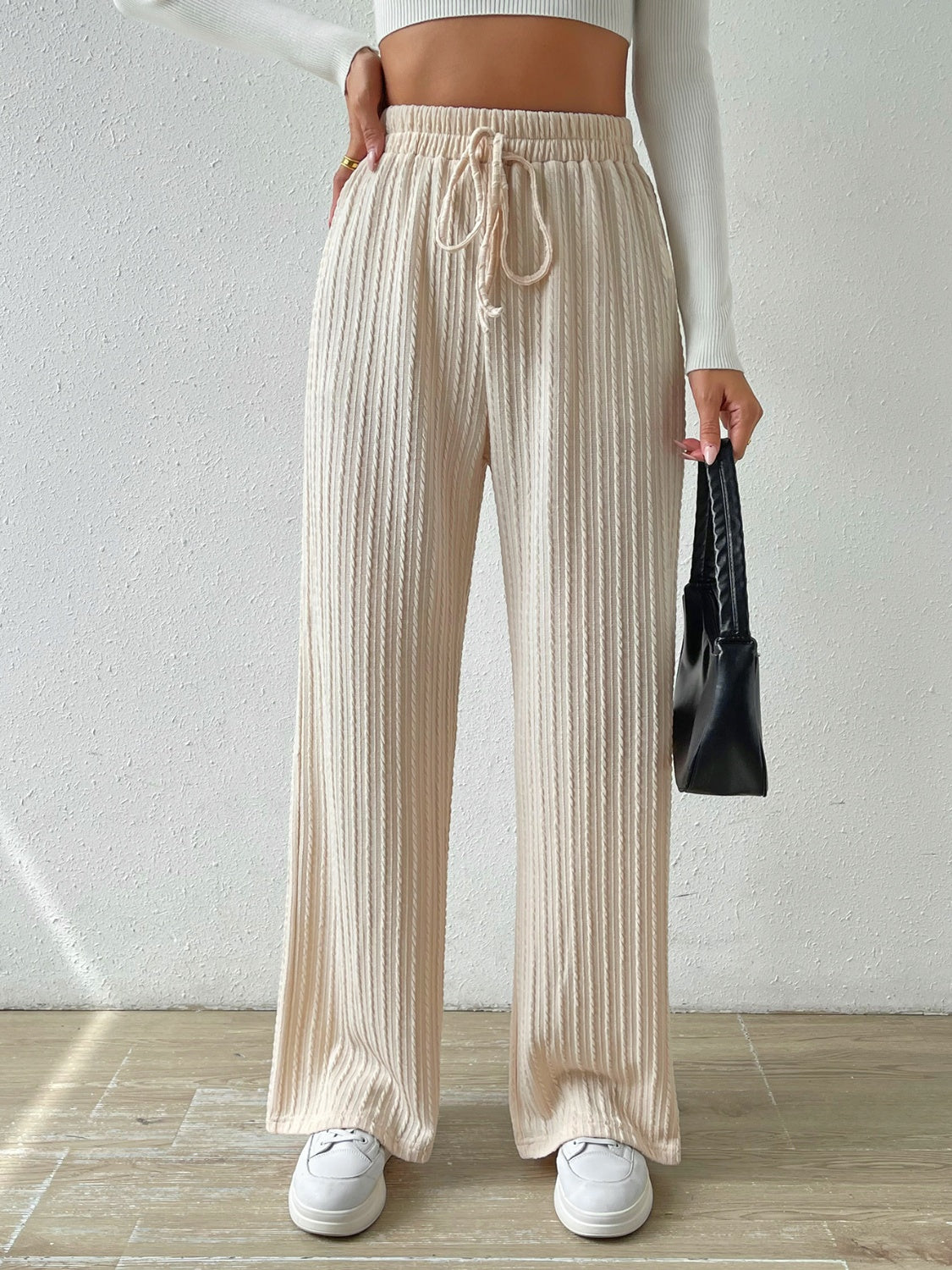 Outfit Flow - Honey Drawstring Wide Leg Pants