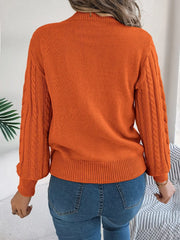 Cable-Knit Round Neck Sweater OutfitFlow