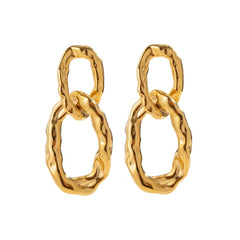 18K Gold-Plated Stainless Steel Drop Earrings OutfitFlow