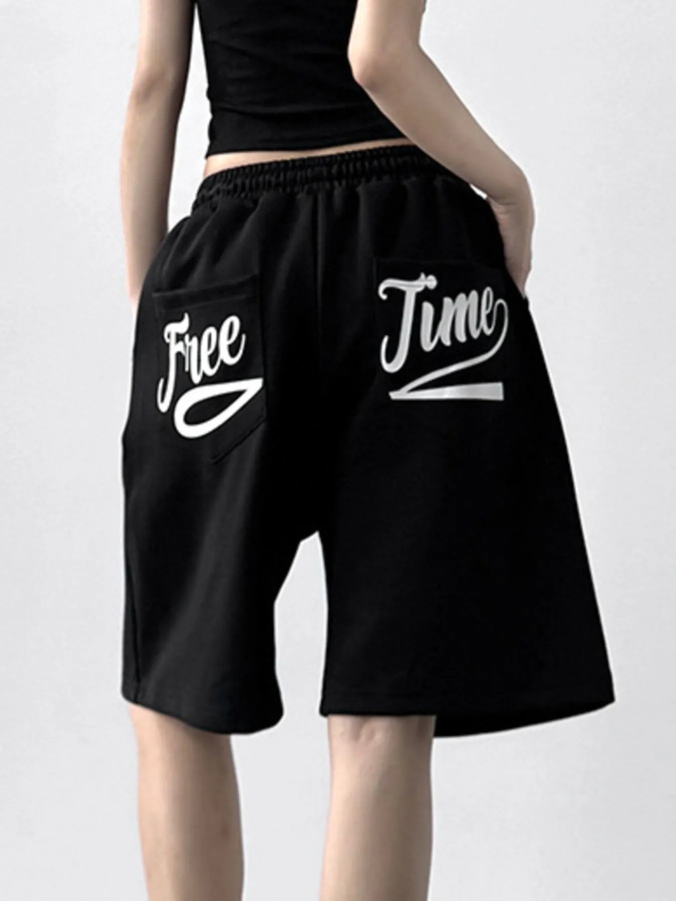Drawstring Wide Leg Shorts OutfitFlow