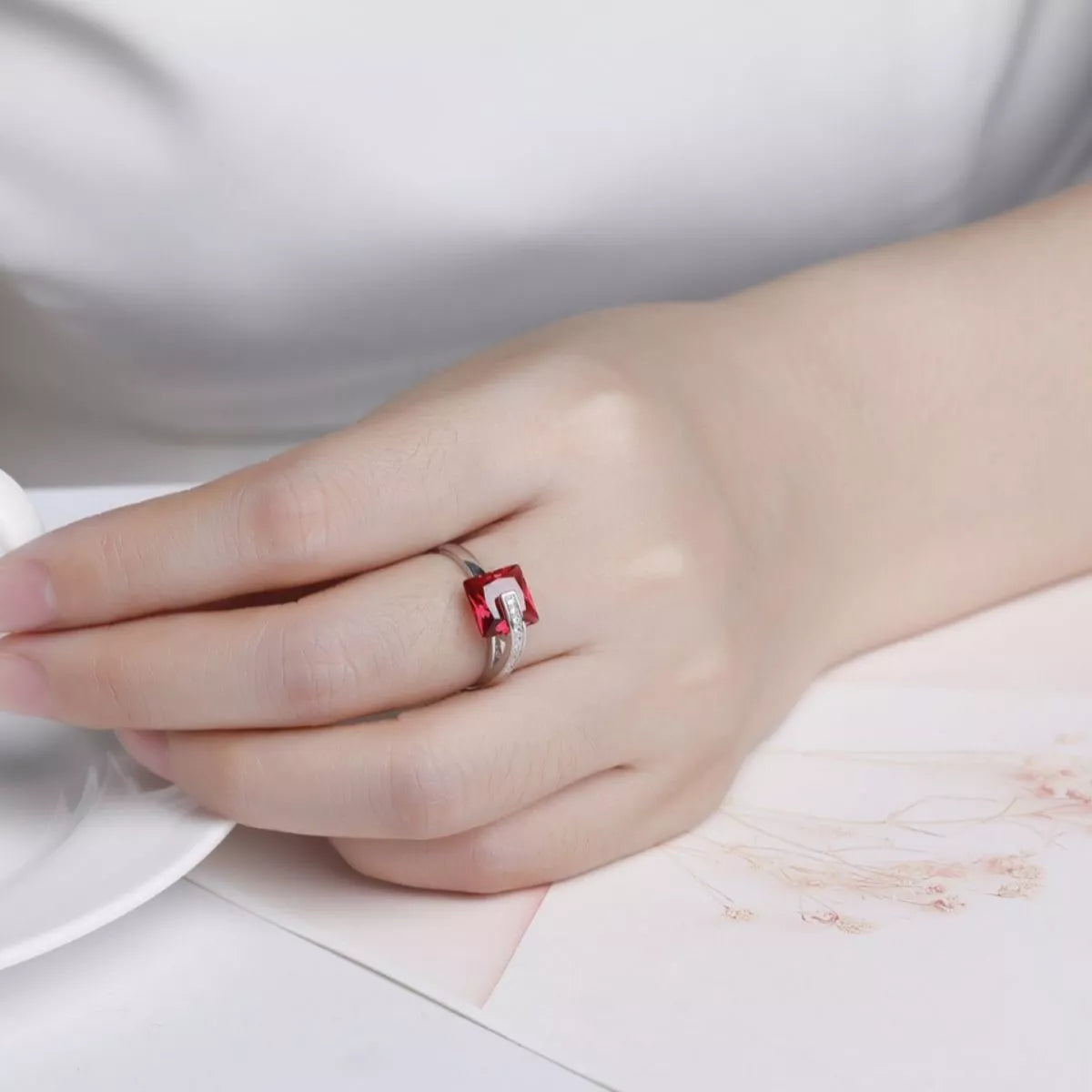 925 Sterling Silver Square Ring OutfitFlow