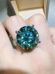 20 Carat Moissanite 925 Sterling Silver Ring OutfitFlow