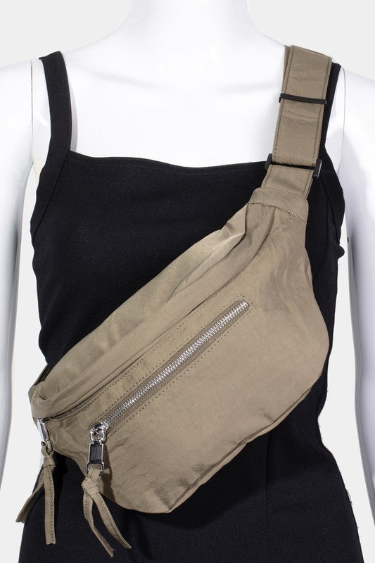 Outfit Flow - Fame Multi Pocket Nylon Crossbody Bag