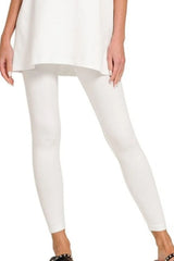 Zenana Cotton Round Neck Top & Legging Set OutfitFlow
