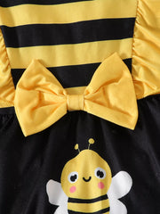 Children's Ruffled Top and Pants Set with Headband Trendsi